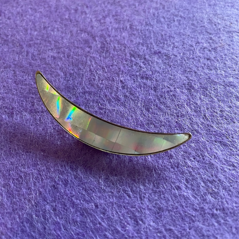 Vintage Shimmer Moon pin
